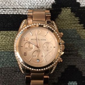 Michael Kors Rose gold watch pre-owned no box